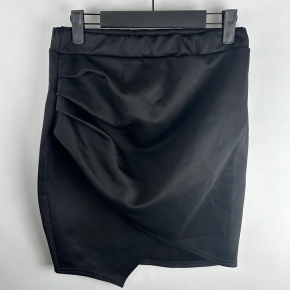 Boohoo Black Ruched Skirt | US Size 10 - Picture 1 of 5